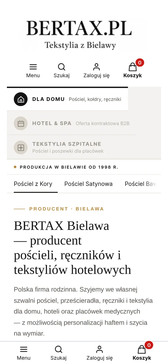 BERTAX na telefonie