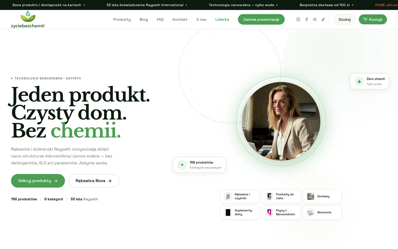 Strona główna sklepu ŻycieBezChemii z produktami Raypath